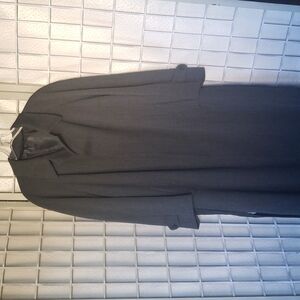 Burberry's dark gray charcoal wool  and alpaca blend mens button down co…